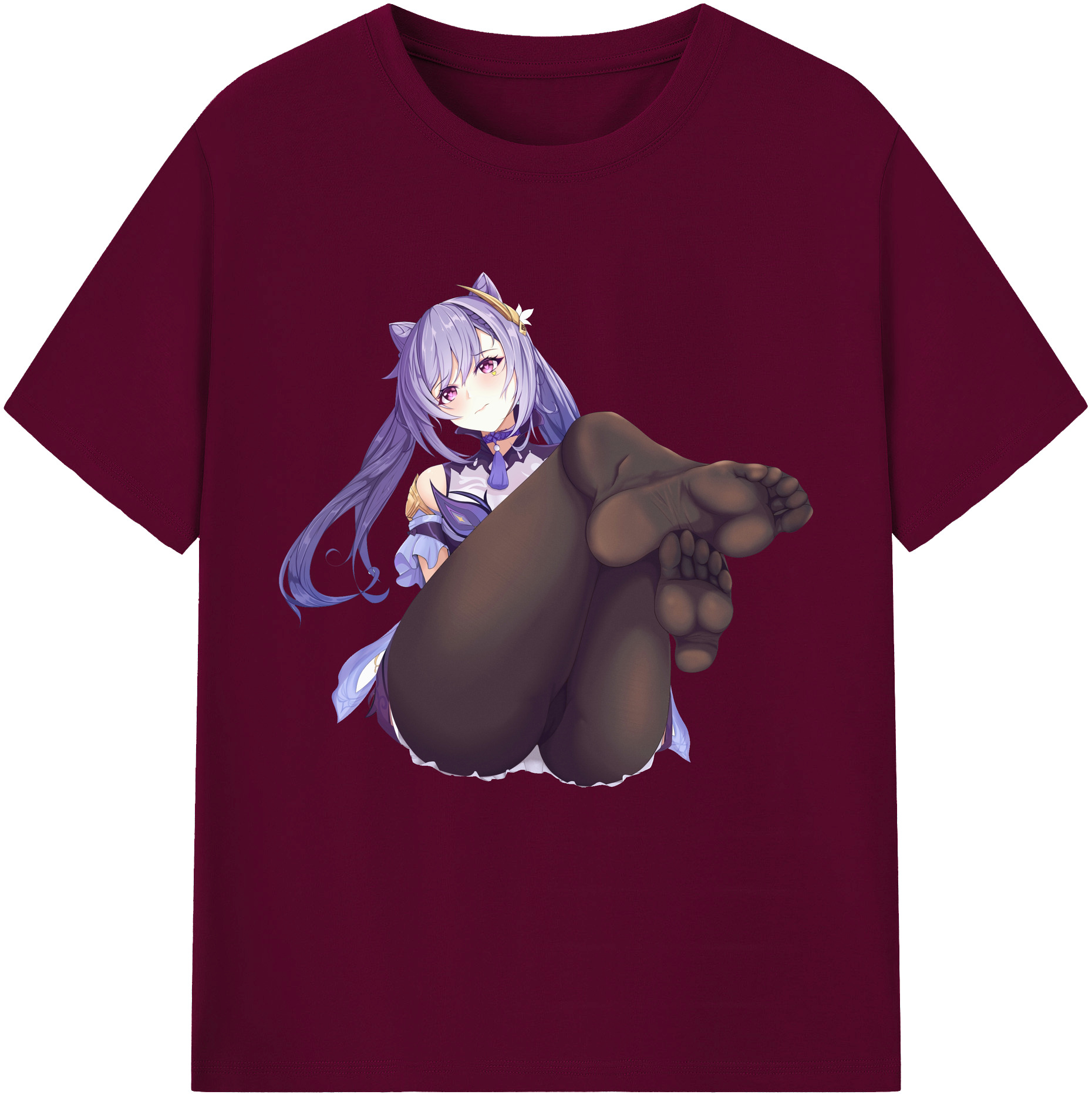 げんし神 刻晴 こくせい genshin Kokusei レディースカジュアルプリントTシャツ（綿100％）